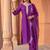 women ethnic motifs embroidered thread work liva kurta & trousers & dupatta