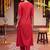 women ethnic motifs embroidered empire thread work kurta with trousers & with dupatta