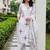 women floral printed regular thread work cotton kurta with trousers & with dupatta