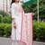 women ethnic motifs embroidered regular thread work cotton kurta with trousers & with dupatta