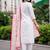 women ethnic motifs embroidered regular thread work cotton kurta with trousers & with dupatta