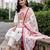women ethnic motifs embroidered regular thread work cotton kurta with trousers & with dupatta