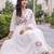 women floral printed empire cotton kurta with trousers & with dupatta