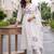 women floral printed empire cotton kurta with trousers & with dupatta