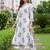women floral printed regular cotton kurta with trousers
