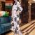 women floral printed regular kurta with trousers