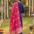 women ethnic motifs embroidered regular kurta with trousers & with dupatta