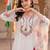 women floral embroidered regular thread work kurta with trousers & with dupatta