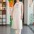 women floral embroidered regular thread work kurta with trousers