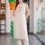 women floral embroidered regular thread work kurta with trousers