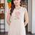 women floral embroidered regular thread work kurta with trousers