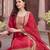 women ethnic motifs embroidered regular kurta with trousers & with dupatta