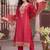 women ethnic motifs embroidered regular kurta with trousers & with dupatta
