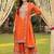 women ethnic motifs embroidered regular thread work kurta with sharara & with dupatta