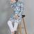 Blue rayon digital work kurta pajama