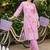women printed regular cotton kurta with trousers