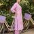 women printed regular cotton kurta with trousers