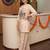 women printed regular kurta with trousers