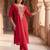 women ethnic motifs embroidered regular sequinned liva kurta with trousers