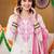 women floral embroidered regular thread work kurta with trousers & with dupatta