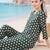 women printed regular cotton kurta with trousers