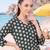 women printed regular cotton kurta with trousers