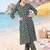 women printed regular cotton kurta with trousers