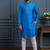 Blue banglori silk plain kurta pajama