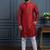 Red banglori silk plain kurta pajama