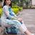 women dyed regular cotton kurta with trousers & with dupatta