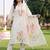 women floral embroidered regular thread work kurta with trousers & with dupatta
