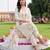 women floral embroidered regular thread work kurta with trousers & with dupatta