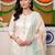 women floral printed regular thread work kurta with trousers & with dupatta