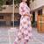 women printed regular cotton kurta with trousers