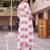 women printed regular cotton kurta with trousers