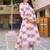women printed regular cotton kurta with trousers