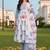 women floral printed empire cotton kurta with palazzos & with dupatta