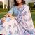 women floral printed empire cotton kurta with palazzos & with dupatta