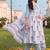 women floral printed empire cotton kurta with palazzos & with dupatta