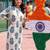women ethnic motifs printed regular cotton kurta with trousers