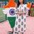 women ethnic motifs printed regular cotton kurta with trousers