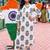 women ethnic motifs printed regular cotton kurta with trousers