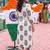 women ethnic motifs printed regular cotton kurta with trousers