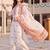 women ethnic motifs embroidered regular thread work cotton kurta with trousers & with dupatta