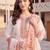 women ethnic motifs embroidered regular thread work cotton kurta with trousers & with dupatta