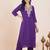 women ethnic motifs embroidered regular thread work kurta with trousers