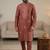 Rust soft heavy silk sequins embroidered kurta pajama