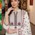 women ethnic motifs embroidered regular thread work cotton kurta with trousers & with dupatta