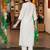 women ethnic motifs embroidered regular thread work cotton kurta with trousers & with dupatta