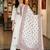 women ethnic motifs embroidered regular thread work cotton kurta with trousers & with dupatta